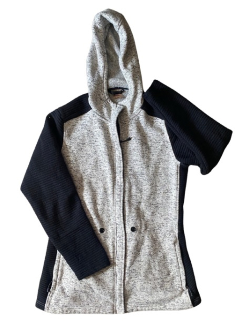 ZeroXposur Gray Heather & Black Hooded zip up Outerwear Women Size XL